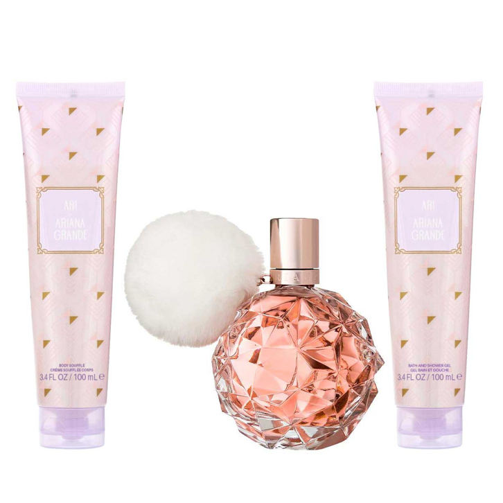ARI BY ARIANA GRANDE SET 3 PIEZAS EDP 100ML + CREMA CORPORAL 100ML + GEL DE DUCHA 100ML