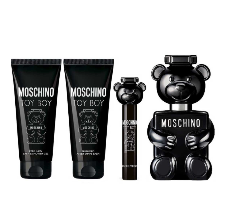 MOSCHINO TOY BOY SET 4PZS 100ML + BATH & SHOWER GEL 100ML + AFTER SHAVE BALM 100ML + MINIATURA 10ML