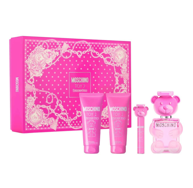 MOSCHINO TOY 2 BUBBLE GUM SET 4PZS 100ML + MINI 10ML + SHOWER GEL 100ML + BODY LOTION 100ML