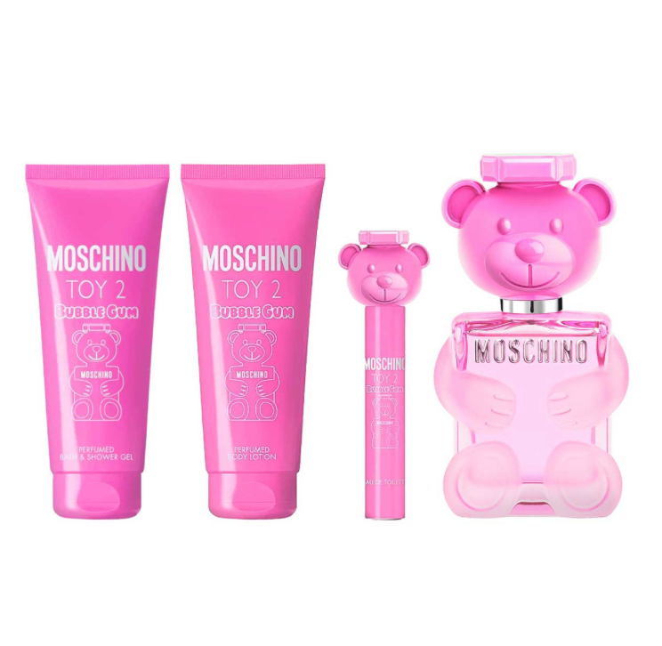 MOSCHINO TOY 2 BUBBLE GUM SET 4PZS 100ML + MINI 10ML + SHOWER GEL 100ML + BODY LOTION 100ML