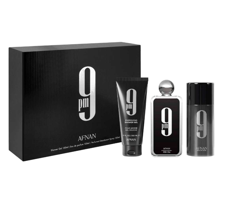 AFNAN 9PM SET 3PZS 100ML + GEL DE DUCHA 150ML + DESODORANTE 150ML