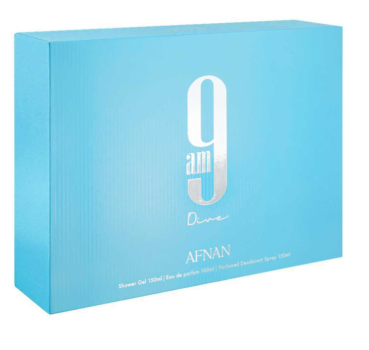 AFNAN 9AM DIVE SET 3PZS 100ML + GEL DE DUCHA 150ML + DESODORANTE 150ML