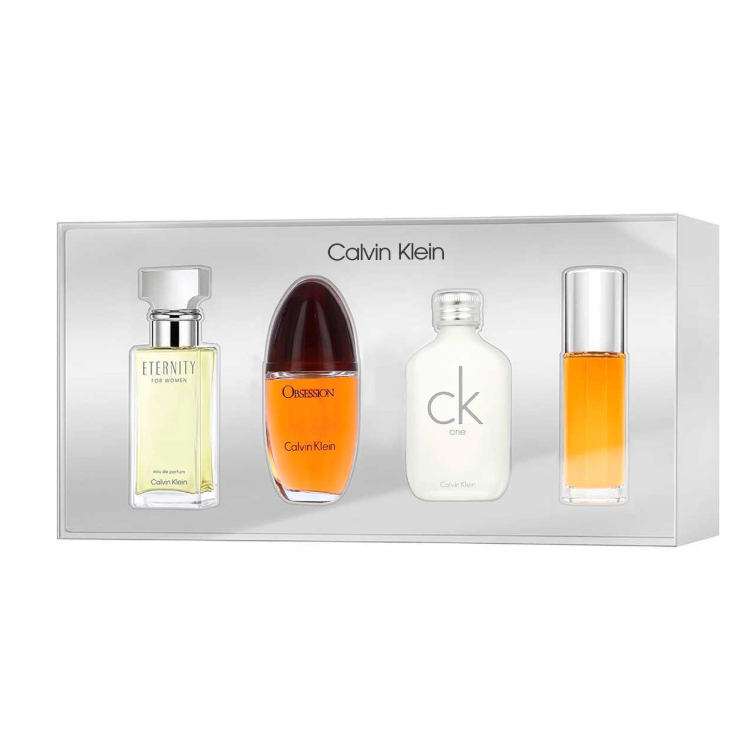CALVIN KLEIN 2 SET 4 PZS MINI DAMA 15 ML OBSESSION + 15 ML ETERNITY + 15 ML CK ONE  + 15ML ESCAPE