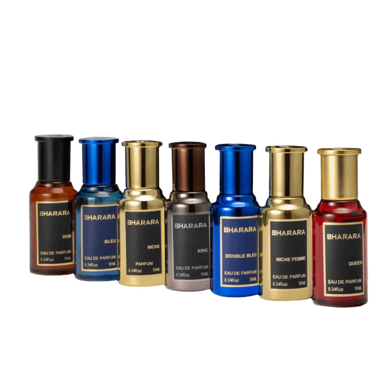 BHARARA THE COLLECTION MINI SET 7 PIEZAS HOMBRE EDP 10ML KING + EDP 10ML DOUBLE BLEU + EDP 10ML BLEU + EDP 10ML DON + EDP 10ML NICHE FEMME + EDP 10ML NICHE + EDP 10ML QUEEN