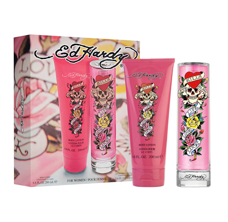 CHRISTIAN ADIGIER ED HARDY SET 2 PZS 100ML + CREMA CORPORAL 200ML