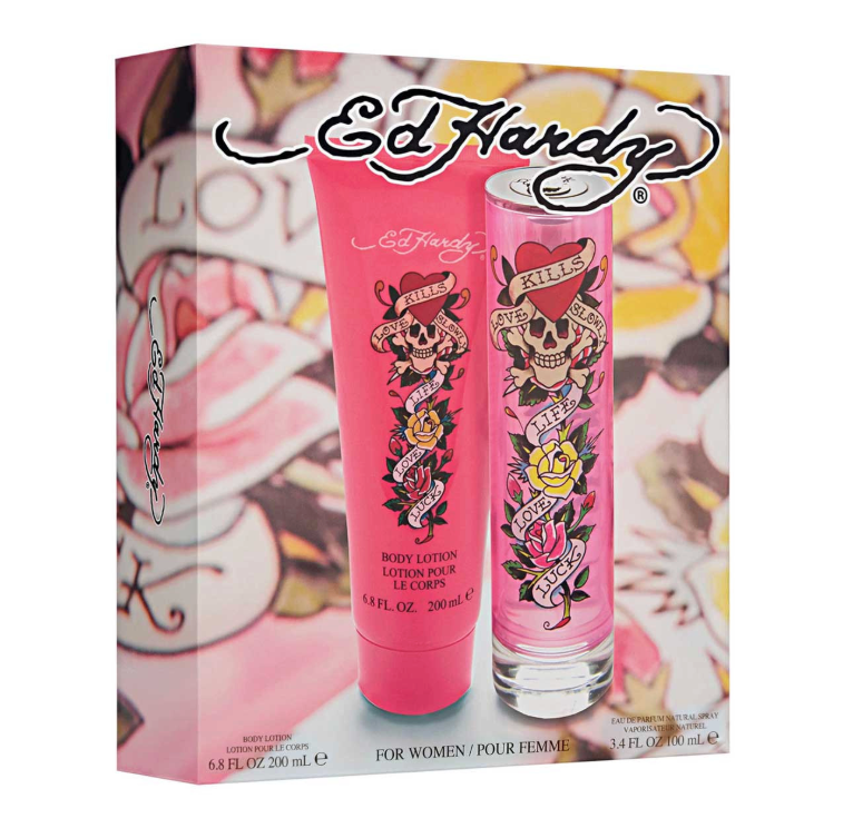 CHRISTIAN ADIGIER ED HARDY SET 2 PZS 100ML + CREMA CORPORAL 200ML