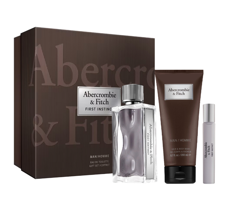 ABERCROMBIE & FITCH FIRST INSTINCT ESTUCHE 3 PZS 100ML + GEL DE DUCHA 200ML + MINI 15ML