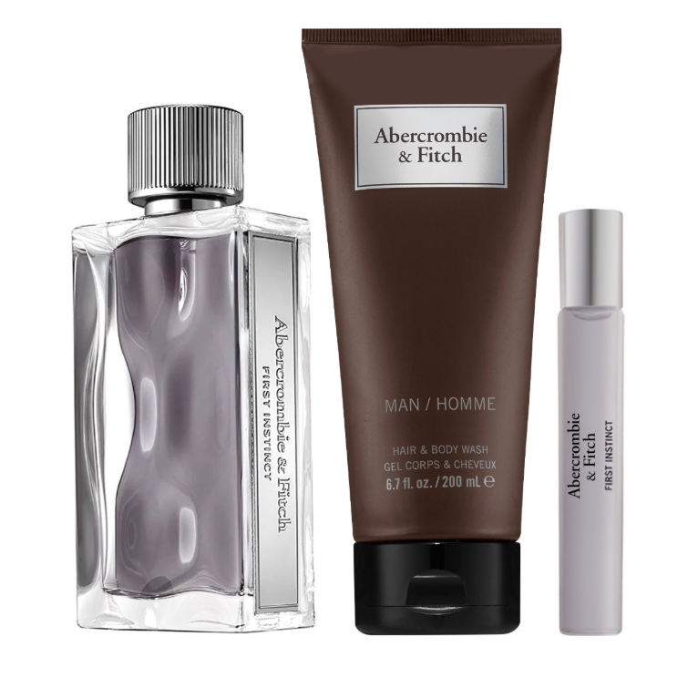 ABERCROMBIE & FITCH FIRST INSTINCT ESTUCHE 3 PZS 100ML + GEL DE DUCHA 200ML + MINI 15ML