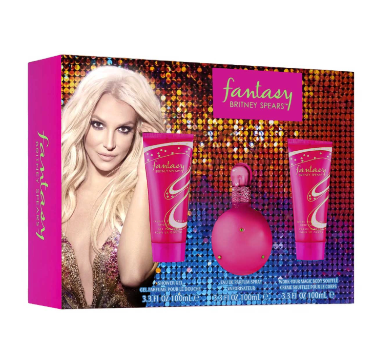 BRITNEY SPEARS FANTASY SET 3 PZS 100ML + CREMA CORPORAL 100ML + GEL DE DUCHA 100ML
