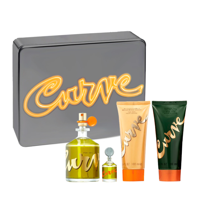 LIZ CLAIBORNE CURVE SET 4 PZS 125ML + BALSAMO PARA AFEITADO 100ML + GEL DE DUCHA 75ML + MINIATURA 7.5ML