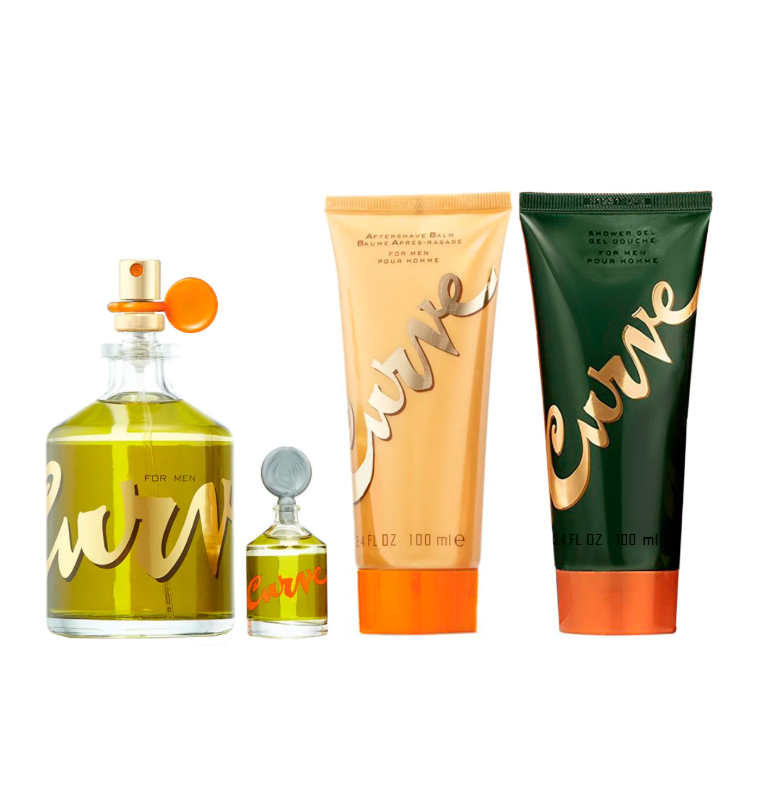 LIZ CLAIBORNE CURVE SET 4 PZS 125ML + BALSAMO PARA AFEITADO 100ML + GEL DE DUCHA 75ML + MINIATURA 7.5ML