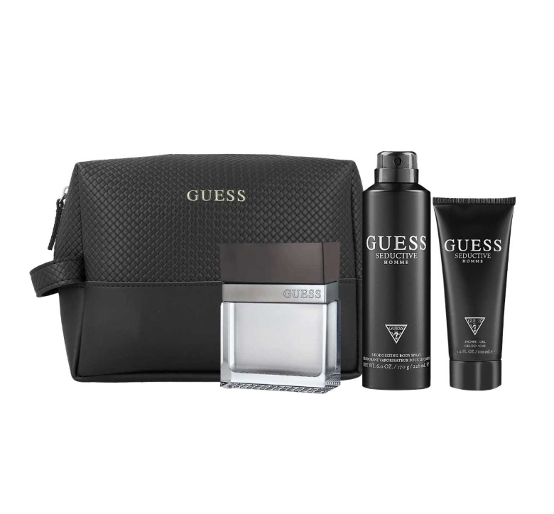 GUESS SEDUCTIVE SET 4 PZS 100ML + DESODORANTE 226ML + GEL DE DUCHA 100ML + BOLSA DE VIAJE