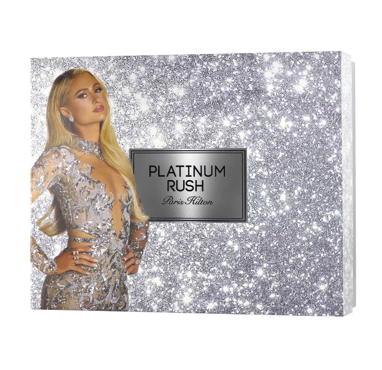 PARIS HILTON PLATINUM RUSH SET 4 PIEZAS DAMA EDP 100ML + LOCION CORPORAL 100ML + GEL DE DUCHA 90ML + MINIATURA 10ML