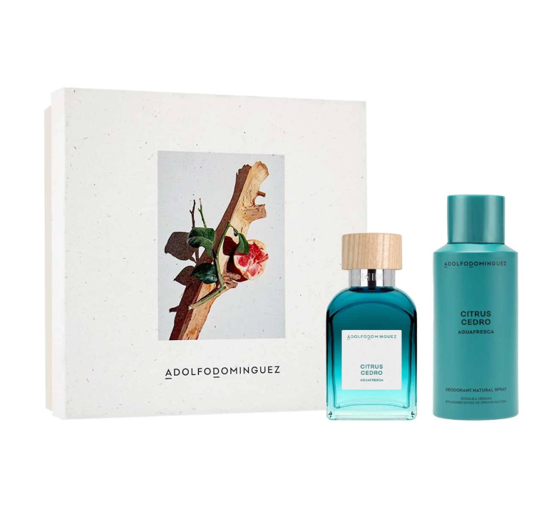 ADOLFO DOMINGUEZ CITRUS CEDRO AGUA FRESCA SET 2 PZS HOMBRE EDT 100ML + 60ML