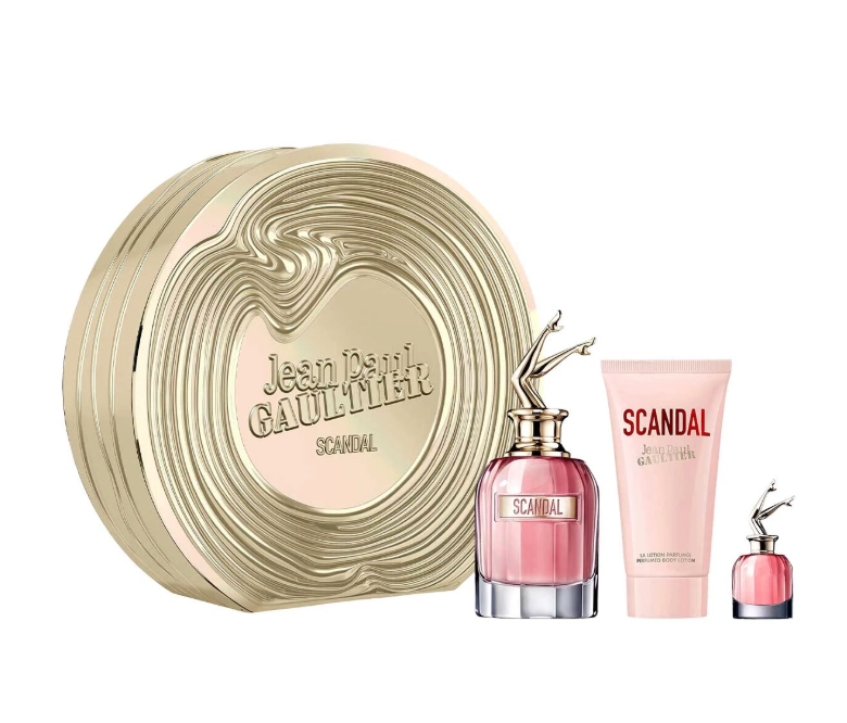 JEAN PAUL GAULTIER SCANDAL SET 3 PIEZAS DAMA 80ML + LOCION CORPORAL 75ML + MINIATURA 6ML