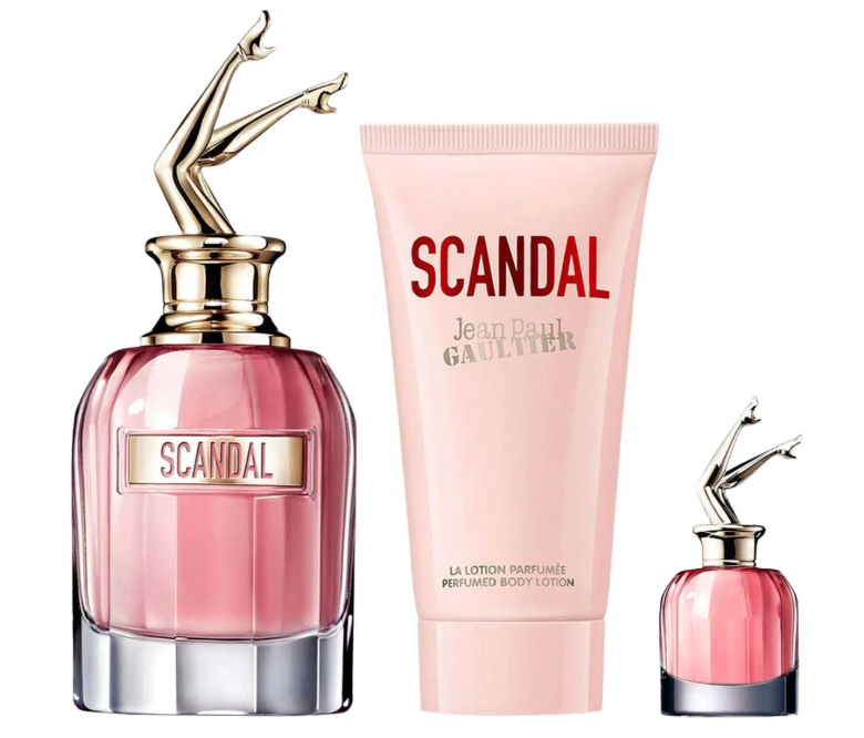 JEAN PAUL GAULTIER SCANDAL SET 3 PIEZAS DAMA 80ML + LOCION CORPORAL 75ML + MINIATURA 6ML