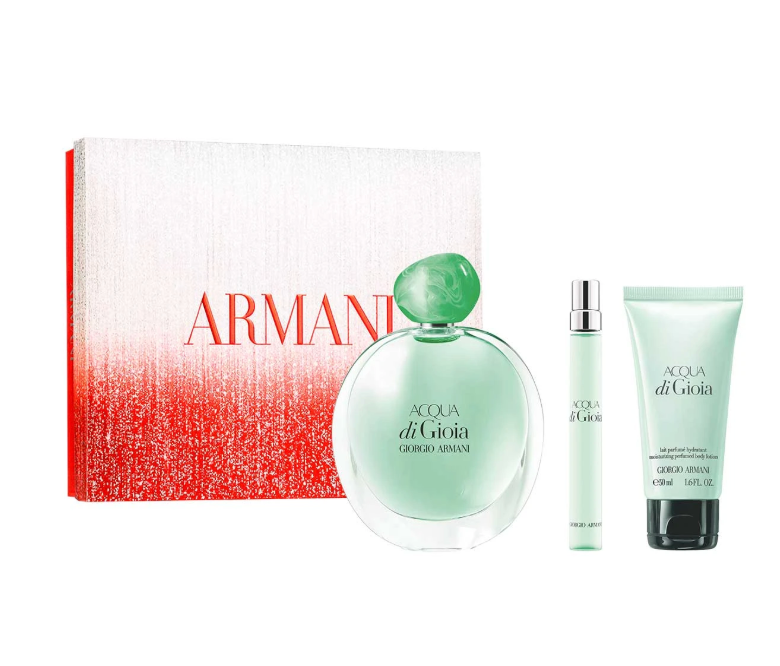 GIORGIO ARMANI ACQUA DI GIOIA SET 3 PIEZAS DAMA EDP 100ML + CREMA CORPORAL 50ML + MINIATURA 10ML