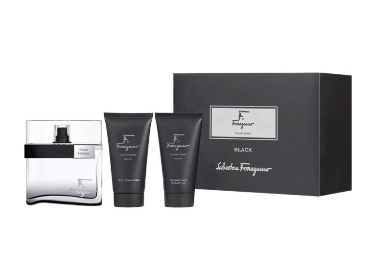 SALVATORE FERRAGAMO F BY FERRAGAMO BLACK ESTUCHE 3 PIEZAS HOMBRE EDT 100 ML + SHOWER GEL 75 ML + AFTER SHAVE 75 ML