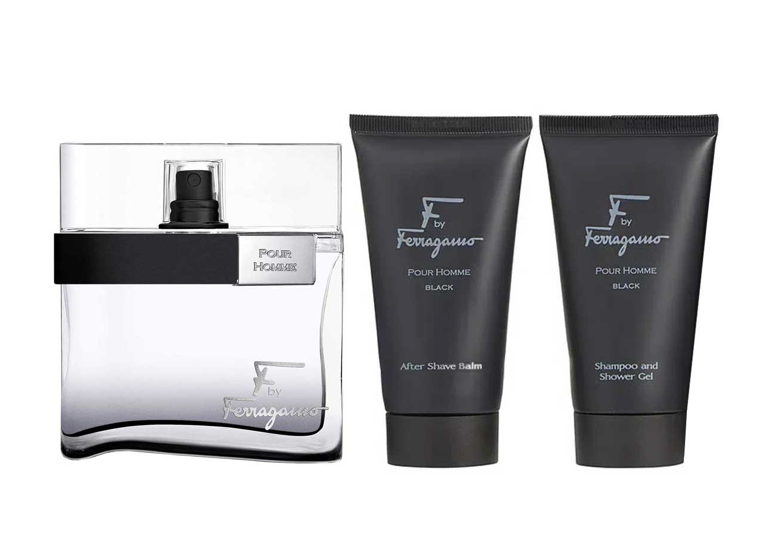 SALVATORE FERRAGAMO F BY FERRAGAMO BLACK ESTUCHE 3 PIEZAS HOMBRE EDT 100 ML + SHOWER GEL 75 ML + AFTER SHAVE 75 ML