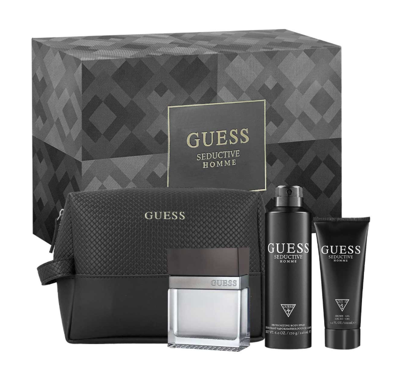GUESS SEDUCTIVE SET 4 PZS 100ML + DESODORANTE 226ML + GEL DE DUCHA 100ML + BOLSA DE VIAJE