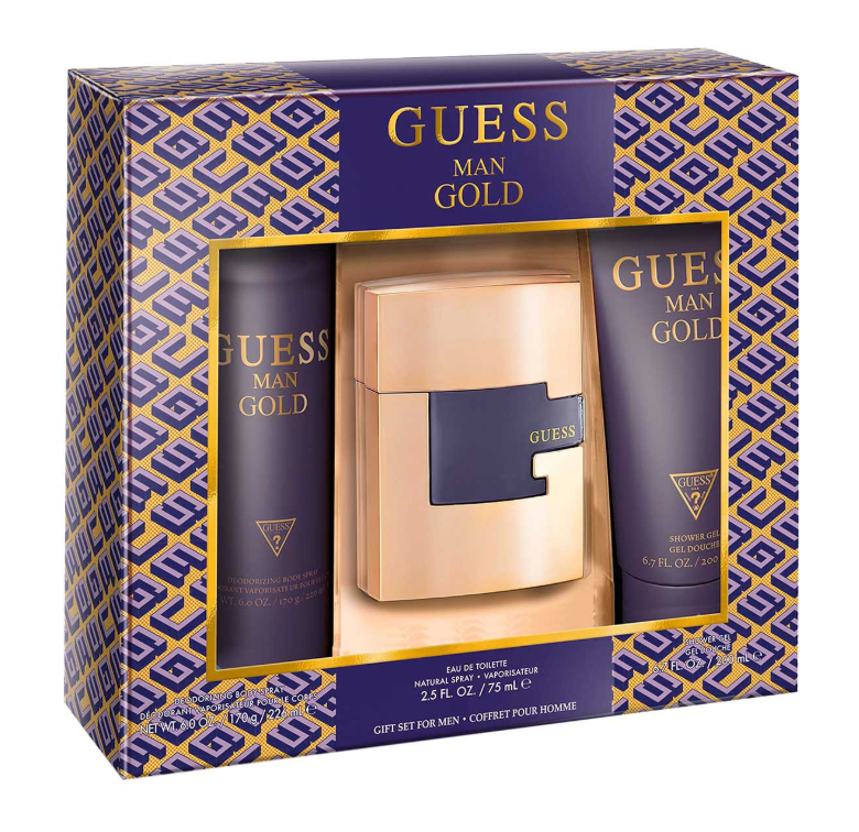 GUESS GOLD SET 3 PZS 75ML + GEL DE DUCHA 200ML + DESODORANTE