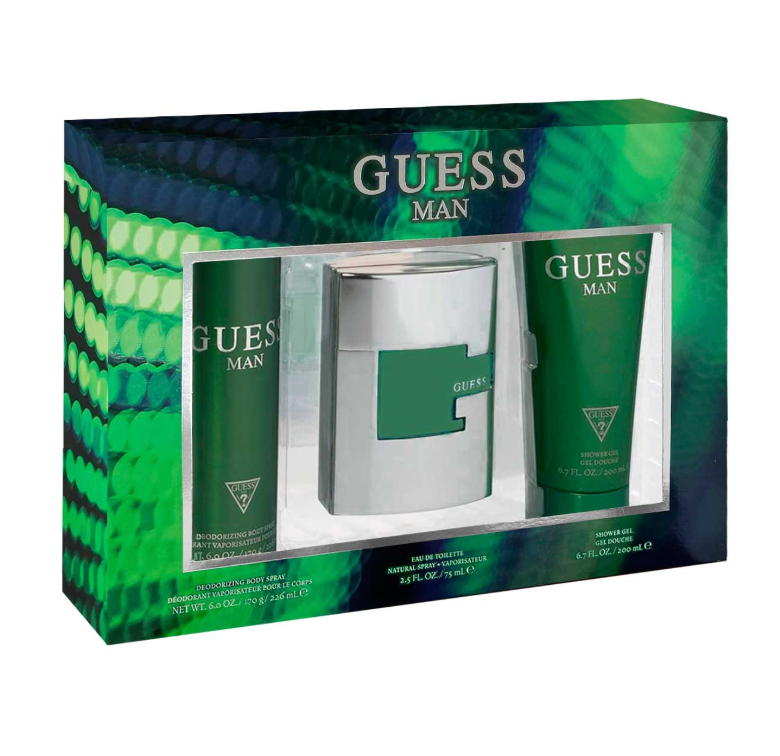 GUESS SET 3PZS 75ML + DESODORANTE 226ML + GEL DE DUCHA 200ML