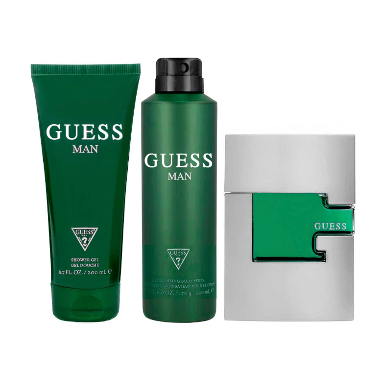 GUESS SET 3PZS 75ML + DESODORANTE 226ML + GEL DE DUCHA 200ML