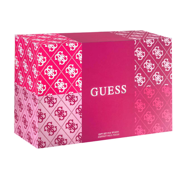 GUESS SET 4 PZS 75ML + CREMA CORPORAL 100ML + MINIATURA 15ML + COSMETIQUERA