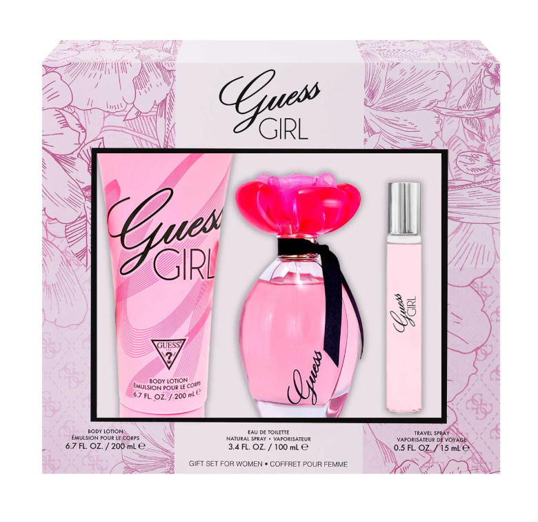 GUESS GIRL SET 3 PZS 100ML + LOCION CORPORAL 200ML + MINIATURA 15ML