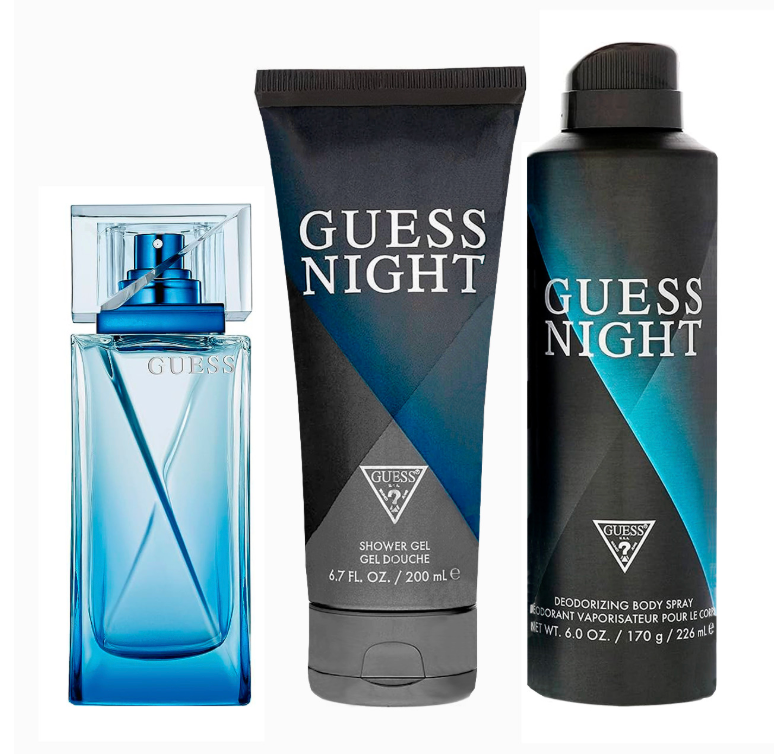 GUESS NIGHT SET 3 PZS 100ML + GEL DE DUCHA 200ML + DESODORANTE 226ML