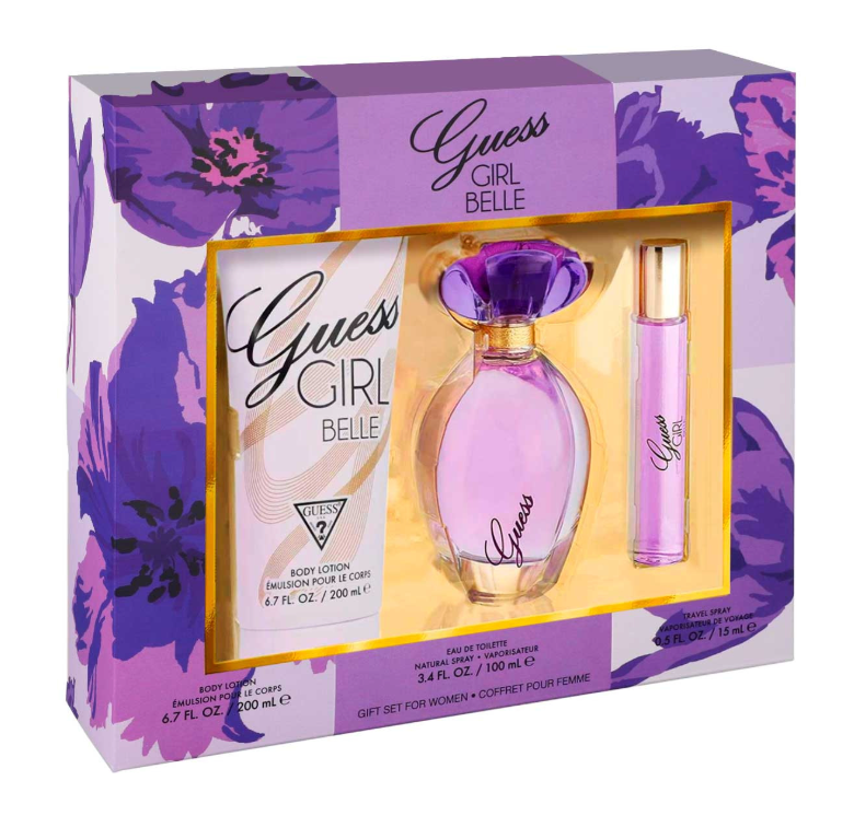 GUESS GIRL BELLE SET 3PZS 100ML + LOCION CORPORAL 200ML + MINIATURA 15ML
