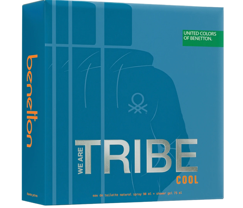 BENETTON TRIBE COOL SET 2 PIEZAS HOMBRE 90ML + GEL DE DUCHA 75ML