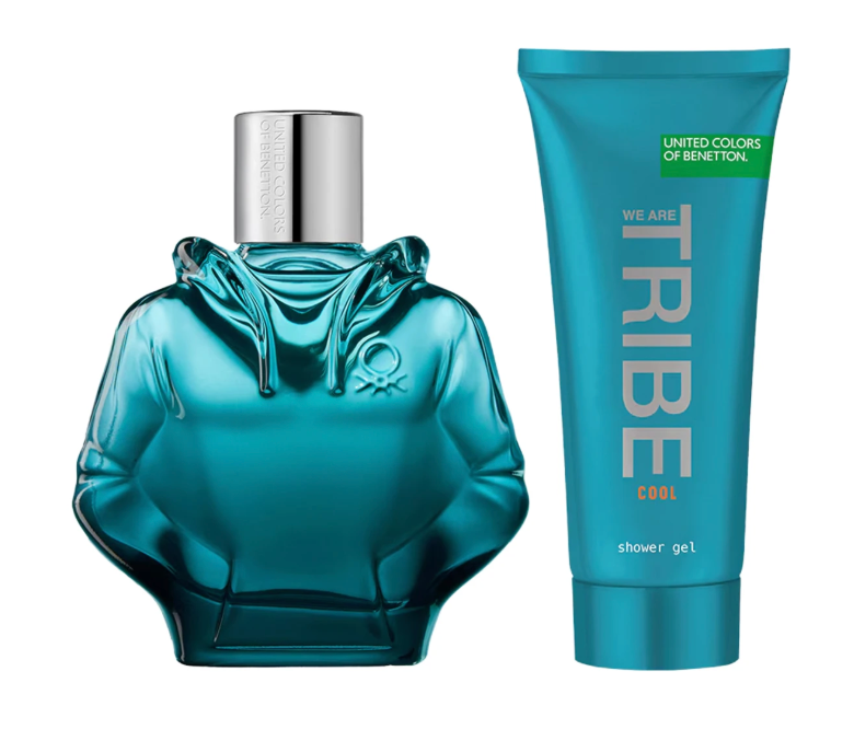 BENETTON TRIBE COOL SET 2 PIEZAS HOMBRE 90ML + GEL DE DUCHA 75ML