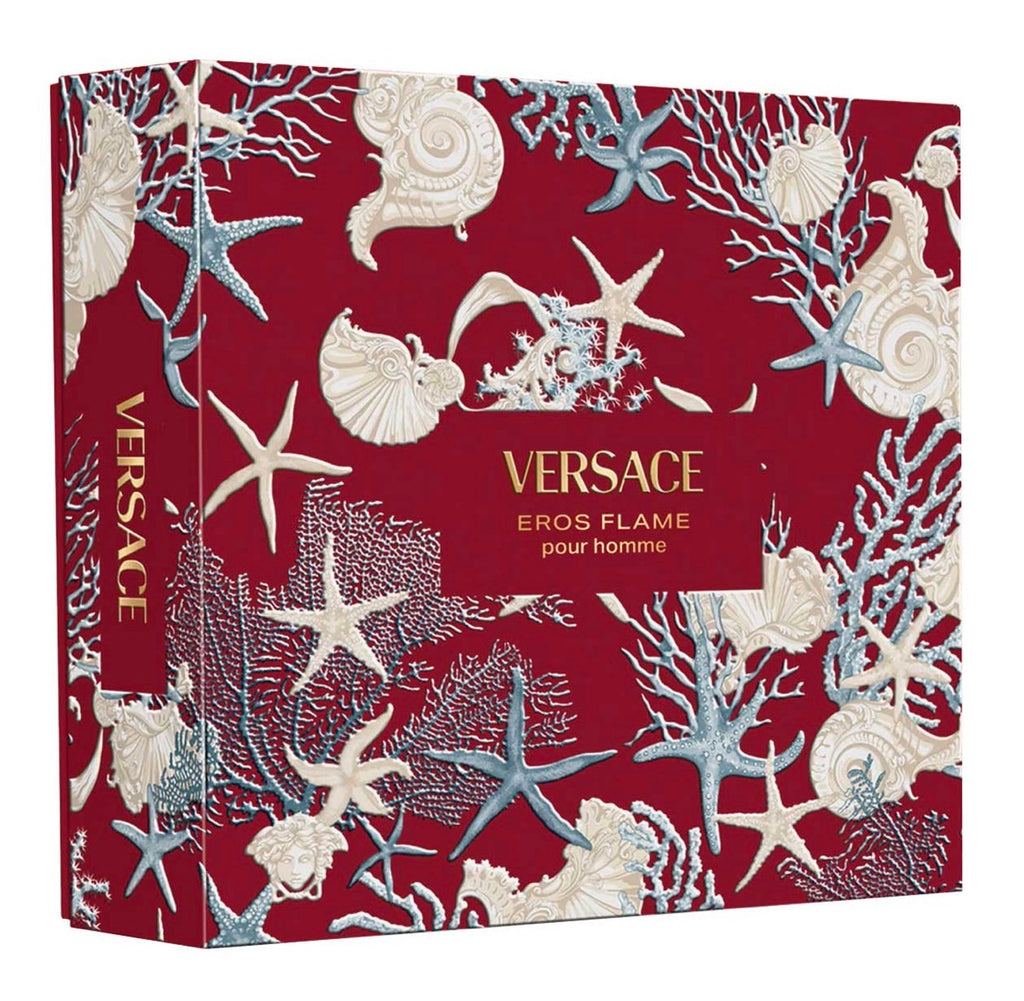VERSACE EROS FLAME ESTUCHE 3 PIEZAS HOMBRE – EDP 100ML + SHOWER GEL 150ML + MINIATURA 5ML