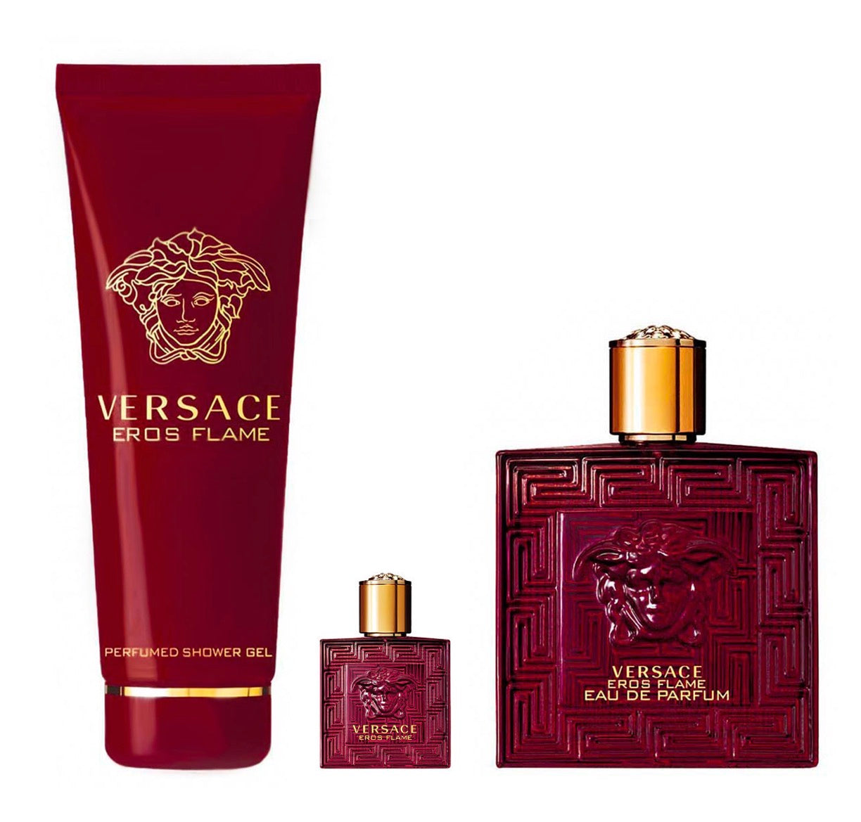VERSACE EROS FLAME ESTUCHE 3 PIEZAS HOMBRE – EDP 100ML + SHOWER GEL 150ML + MINIATURA 5ML