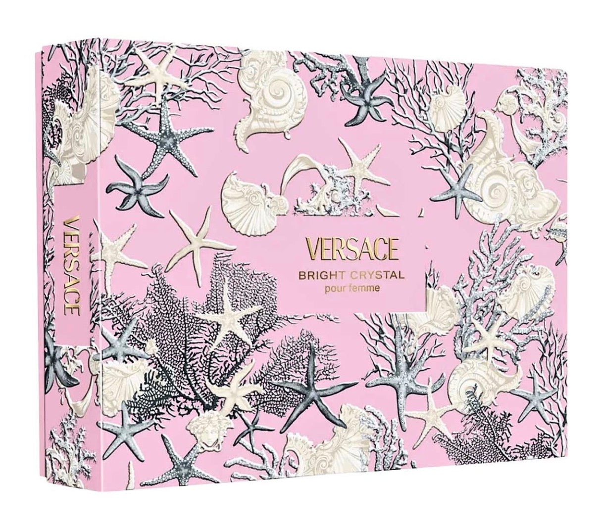 VERSACE BRIGHT CRYSTAL SET 4 PIEZAS DAMA – EDT 90ML + SHOWER GEL 100ML + BODY LOTION 100ML + MINIATURA 5ML
