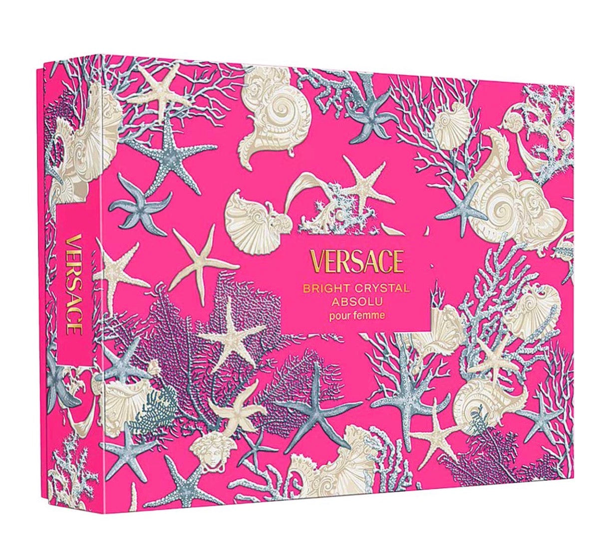 VERSACE BRIGHT CRYSTAL ABSOLU ESTUCHE 4 PIEZAS DAMA – EDP 90ML + SHOWER GEL 100ML + BODY LOTION 100ML + MINIATURA 5ML