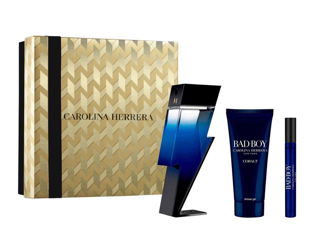 CALORINA HERRERA BAD BOY COBALT ESTUCHE 3 PIEZAS HOMBRE EDP 100ML + SHOWER GEL 100ML + MINIATURA 10ML