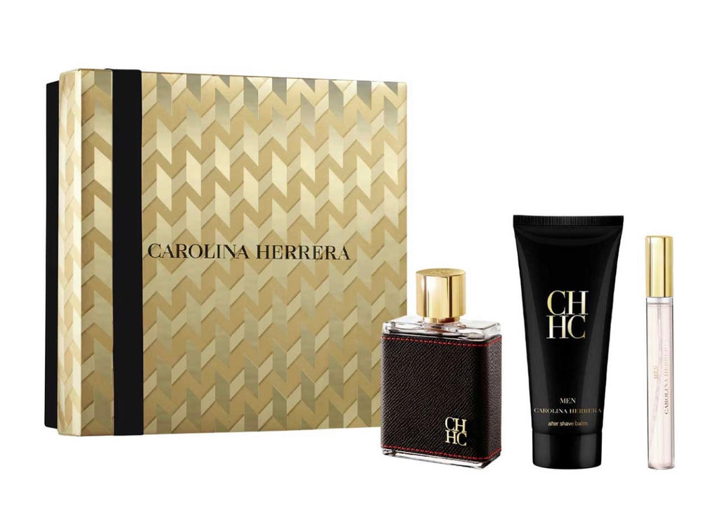 CALORINA HERRERA CH ESTUCHE 3 PIEZAS HOMBRE EDT 100ML + AFTER SHAVE BALM 100ML + MINIATURA 10ML