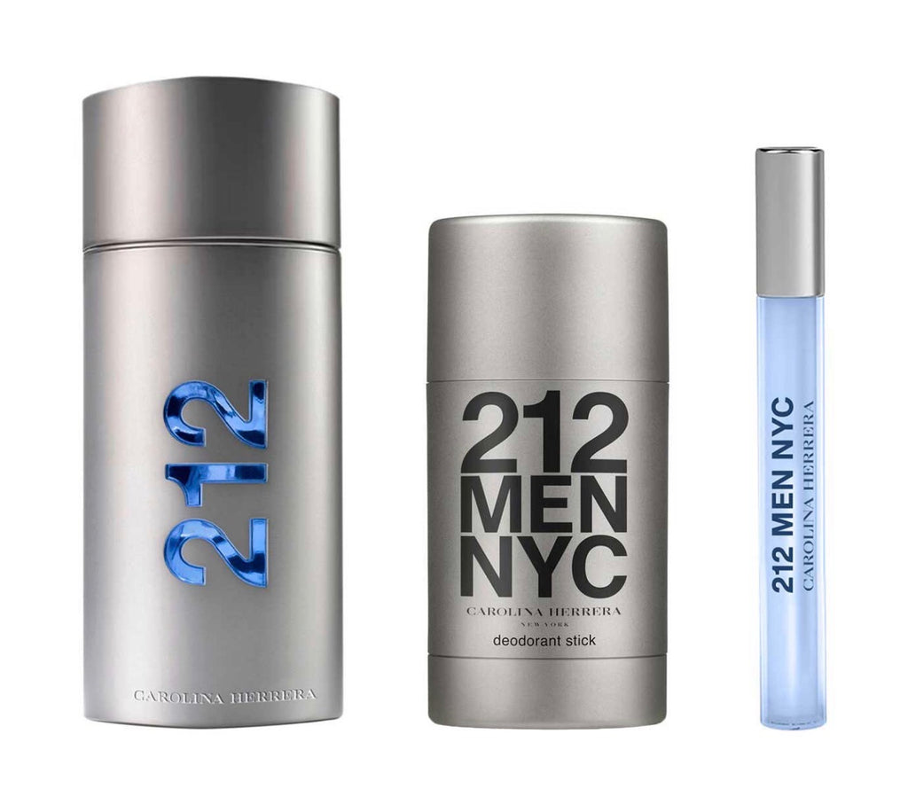 CALORINA HERRERA 212 MEN ESTUCHE 3 PIEZAS HOMBRE EDT 100ML + DESODORANTE 75ML + MINIATURA 10ML