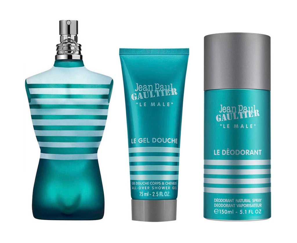 JEAN PAUL GAULTIER LE MALE ESTUCHE 3 PIEZAS HOMBRE EDT 125ML + DESODORANTE 150ML + SHOWER GEL 75ML