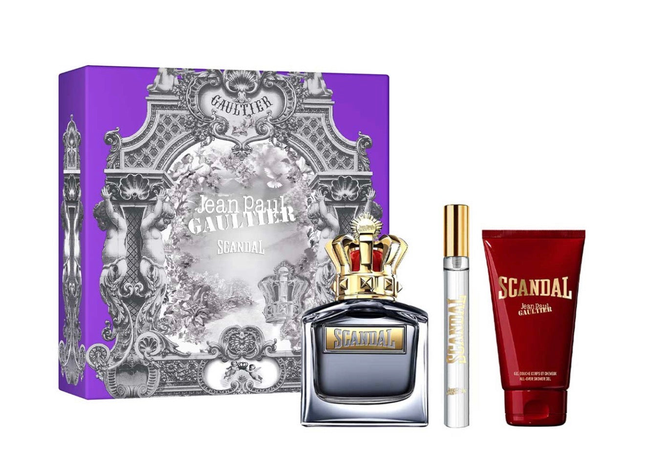 JEAN PAUL GAULTIER SCANDAL ESTUCHE 3 PIEZAS HOMBRE EDT 100ML + SHOWER GEL 75ML + MINIATURA 10ML