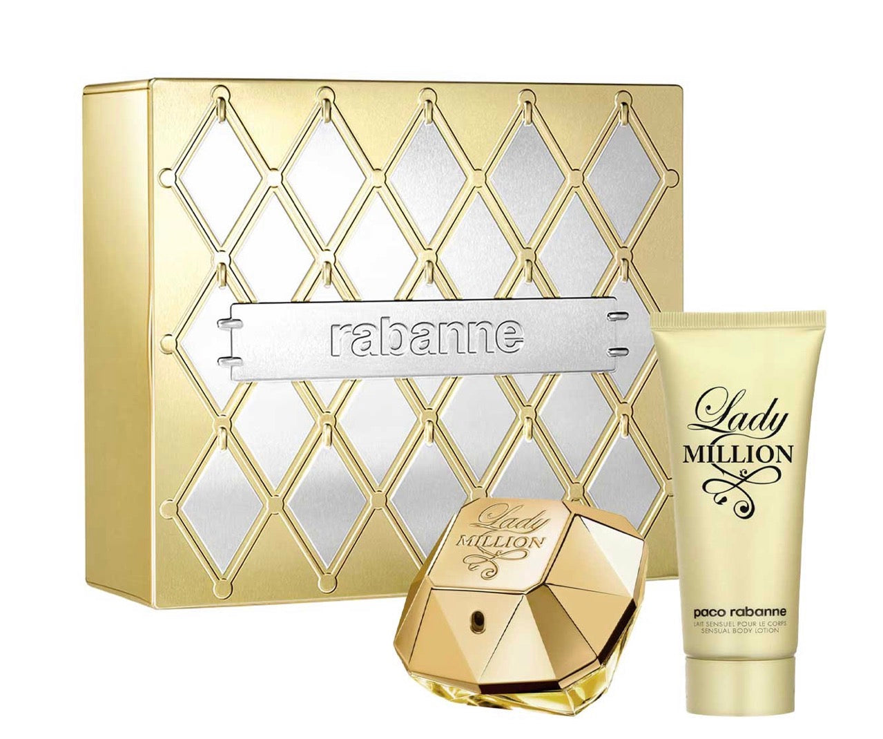 PACO RABANNE LADY MILLION METAL SET DAMA 2 PIEZAS EDP 80ML + BODY LOTION 100ML