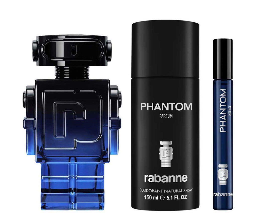 PACO RABANNE PHANTOM INTENSE METAL ESTUCHE 3 PIEZAS HOMBRE EDP 100ML + DESODORANTE 150ML + MINIATURA 10ML