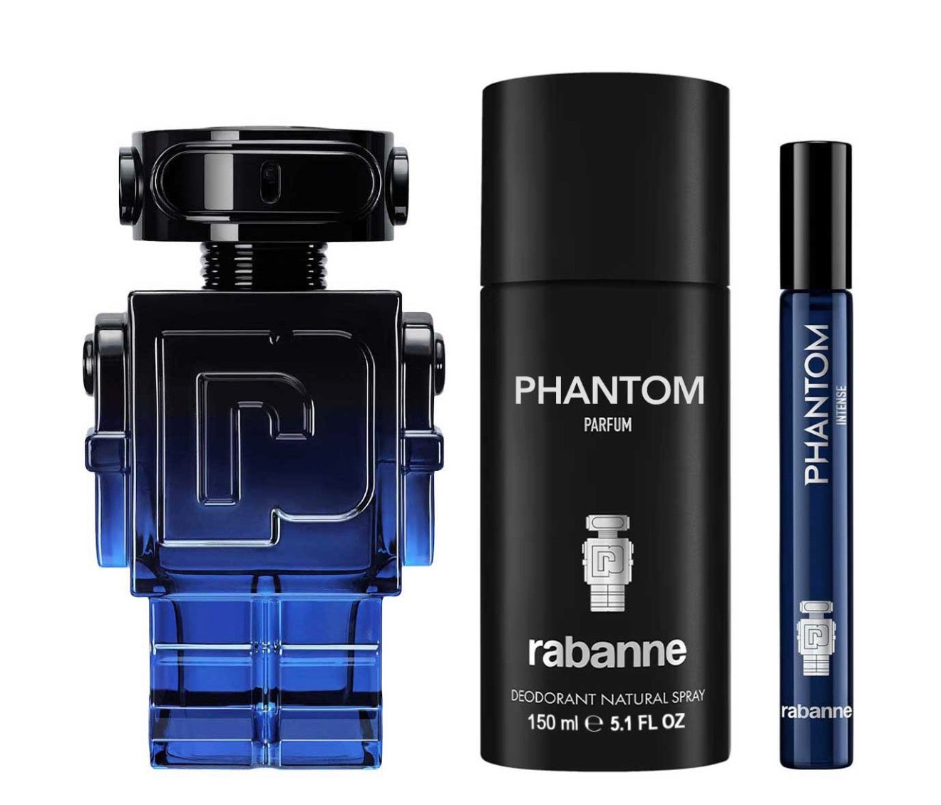 PACO RABANNE PHANTOM INTENSE METAL ESTUCHE 3 PIEZAS HOMBRE EDP 100ML + DESODORANTE 150ML + MINIATURA 10ML