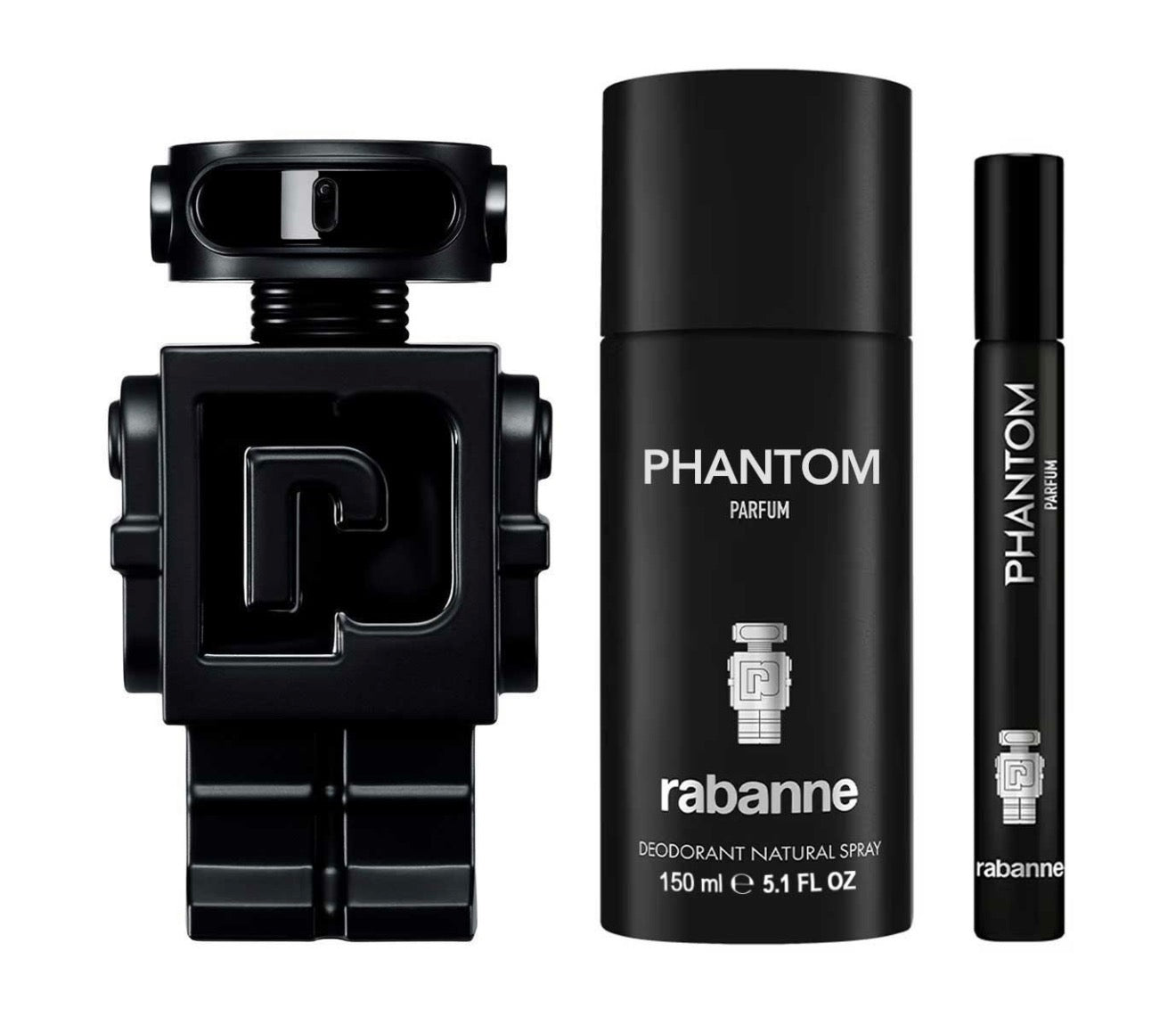 PACO RABANNE PHANTOM PARFUM METAL ESTUCHE 3 PIEZAS HOMBRE EDP 100ML + DESODORANTE 150ML + MINIATURA 10ML