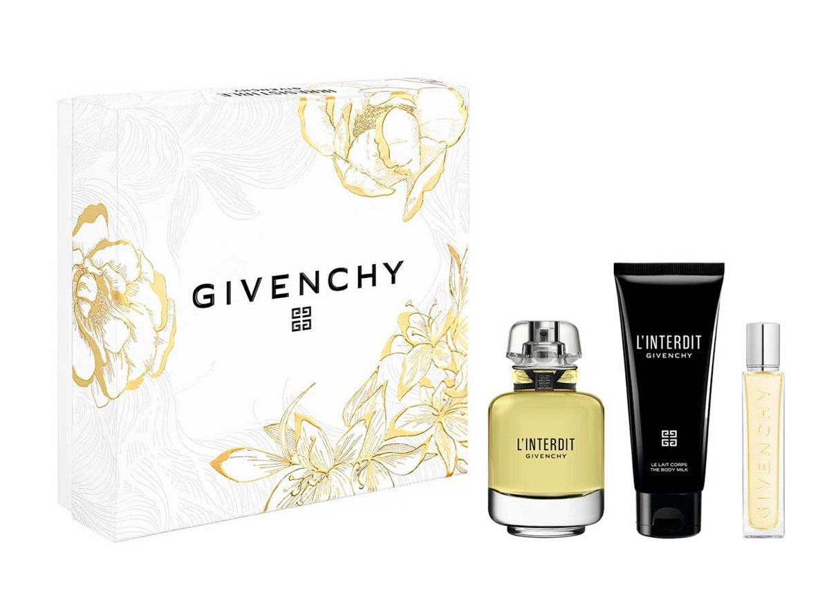GIVENCHY L’INTERDIT ESTUCHE 3 PIEZAS DAMA EDP 80ML + BODY MILK 75ML + MINIATURA 12.5ML