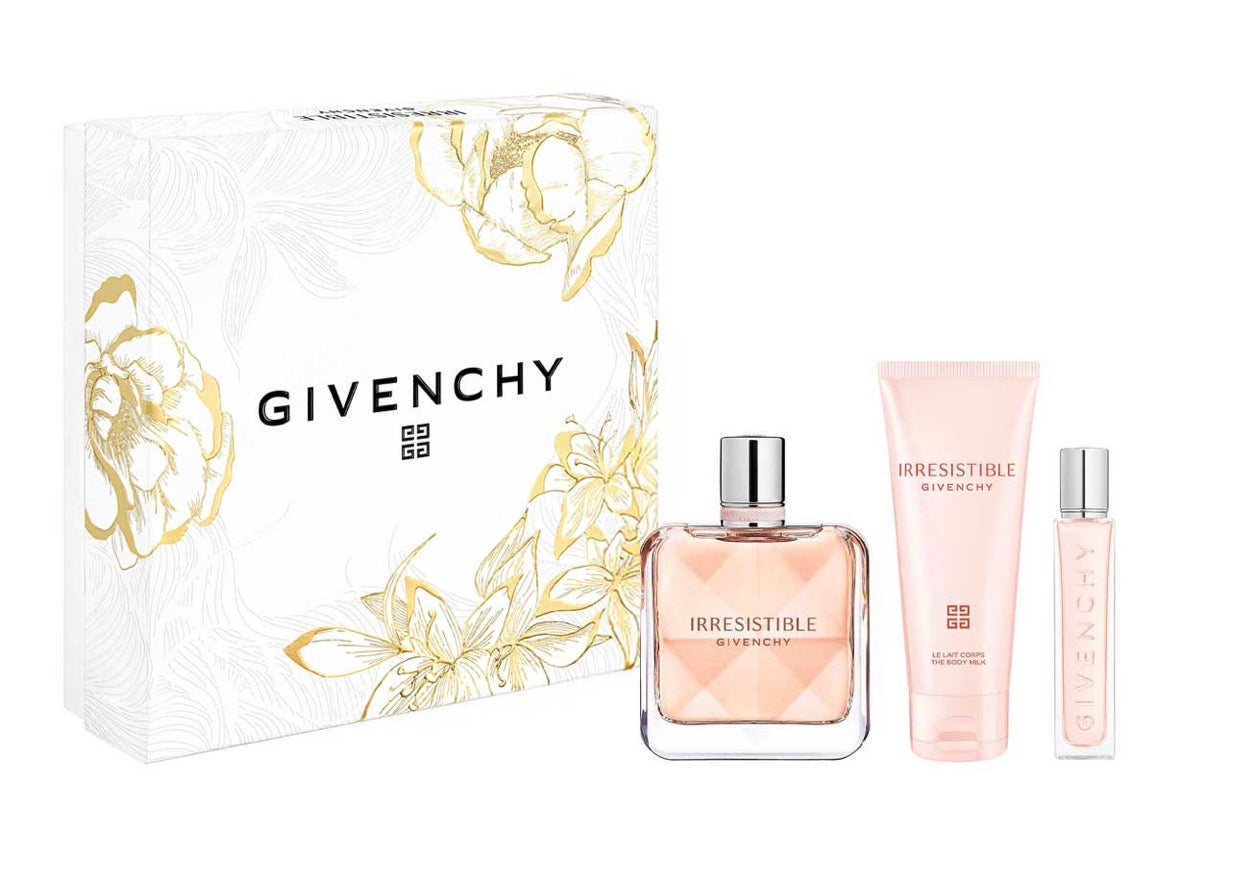 GIVENCHY IRRESISTIBLE ESTUCHE 3 PIEZAS DAMA EDP 80ML + BODY MILK 75ML + MINIATURA 12.5ML