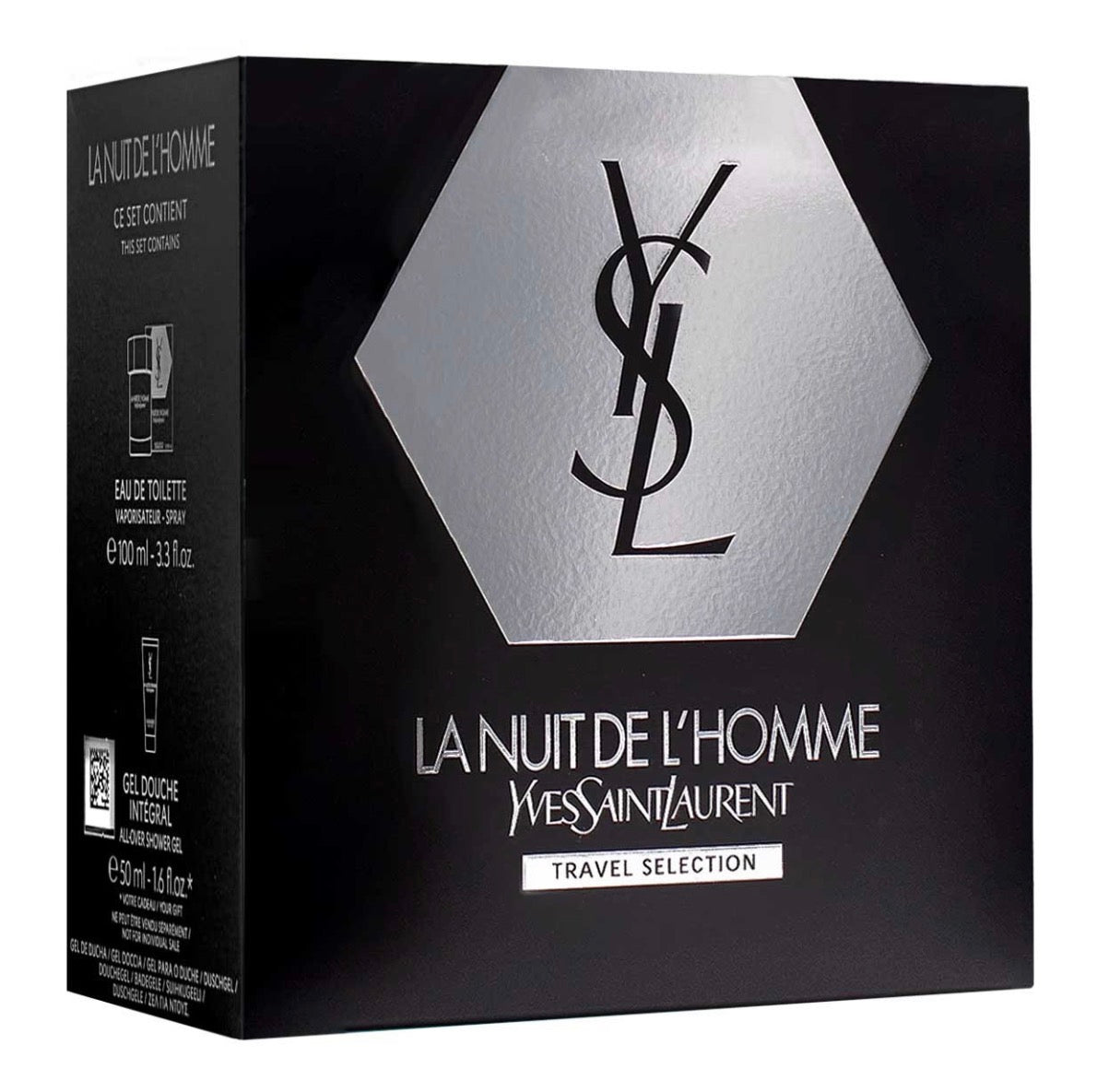 YVES SAINT LAURET LA NUIT DE L’HOMME TRAVEL ESTUCHE 2 PIEZAS HOMBRE EDT 100ML + GEL PARA DUCHA 50ML